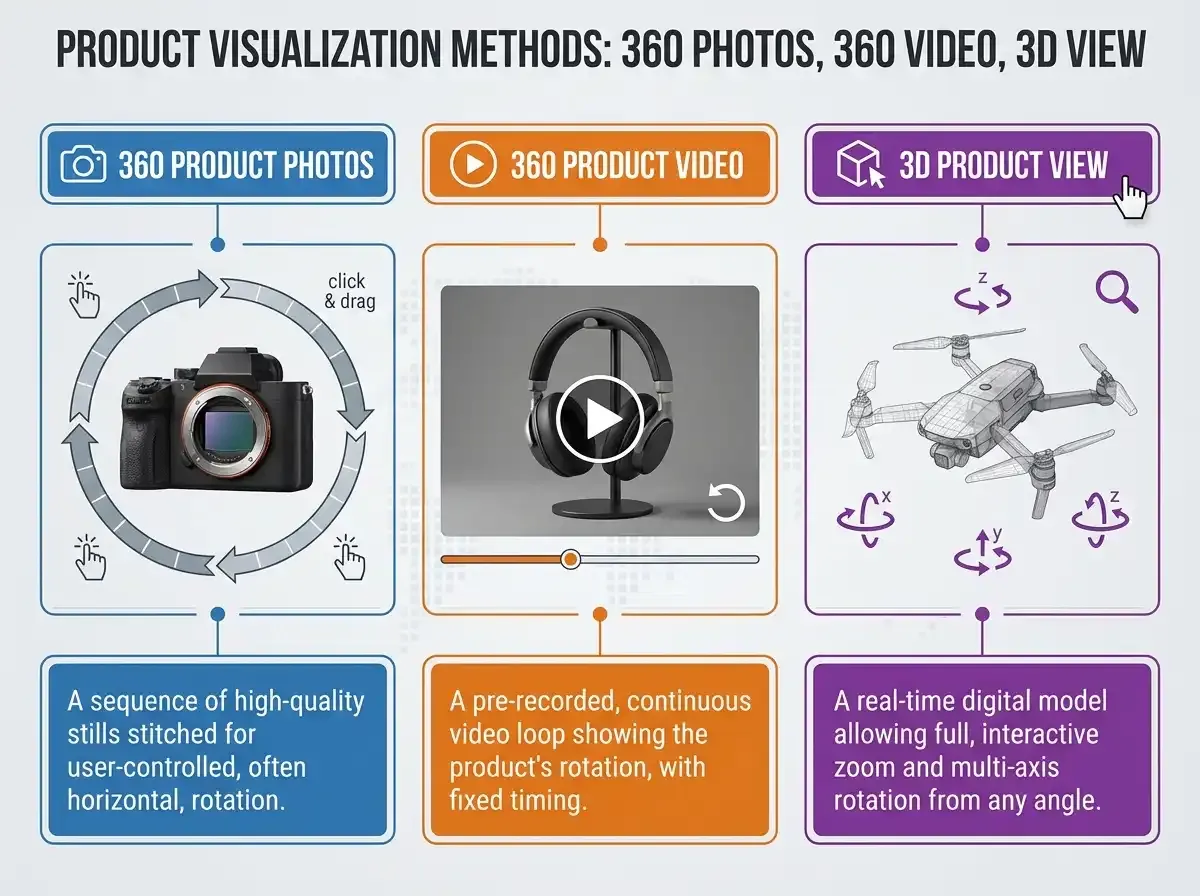 360 Product Photos vs 360 Product Video vs 3D Product View.webp