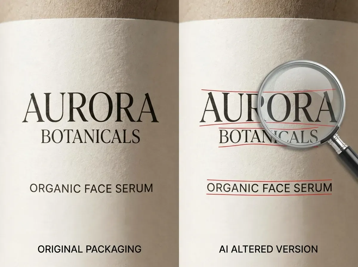 AI Packshots and Accuracy Risks Label Detail Check.webp