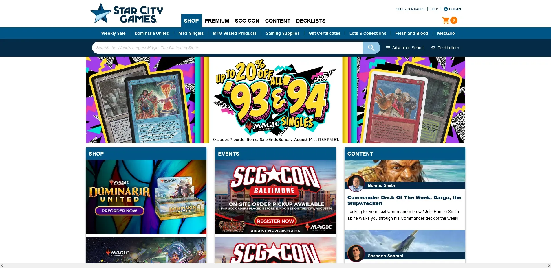 BigCommerce Statistics StarCityGames