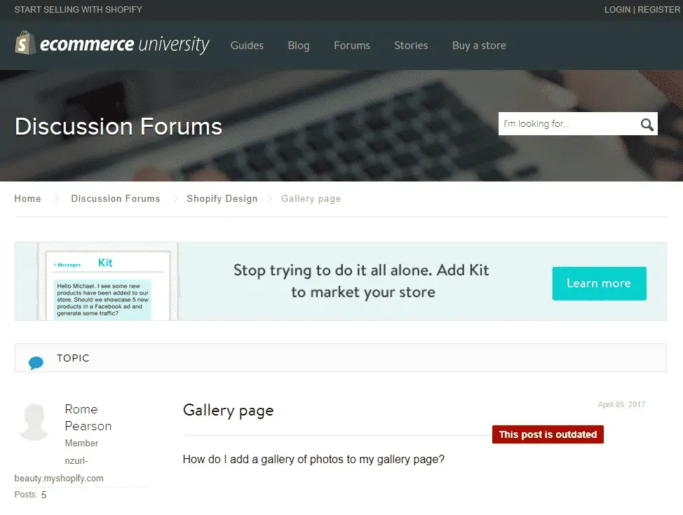 Ecommerce University 2