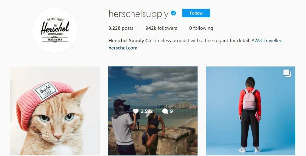 Herschel Supply Instagram