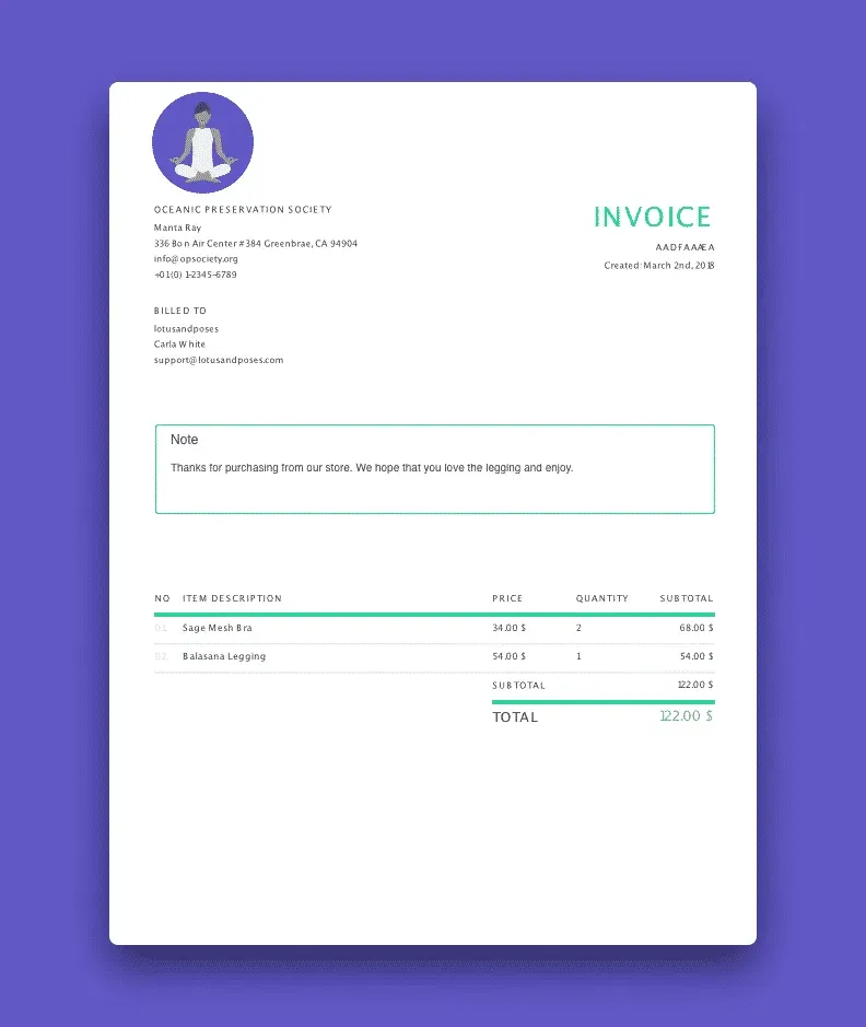 Invoice 1