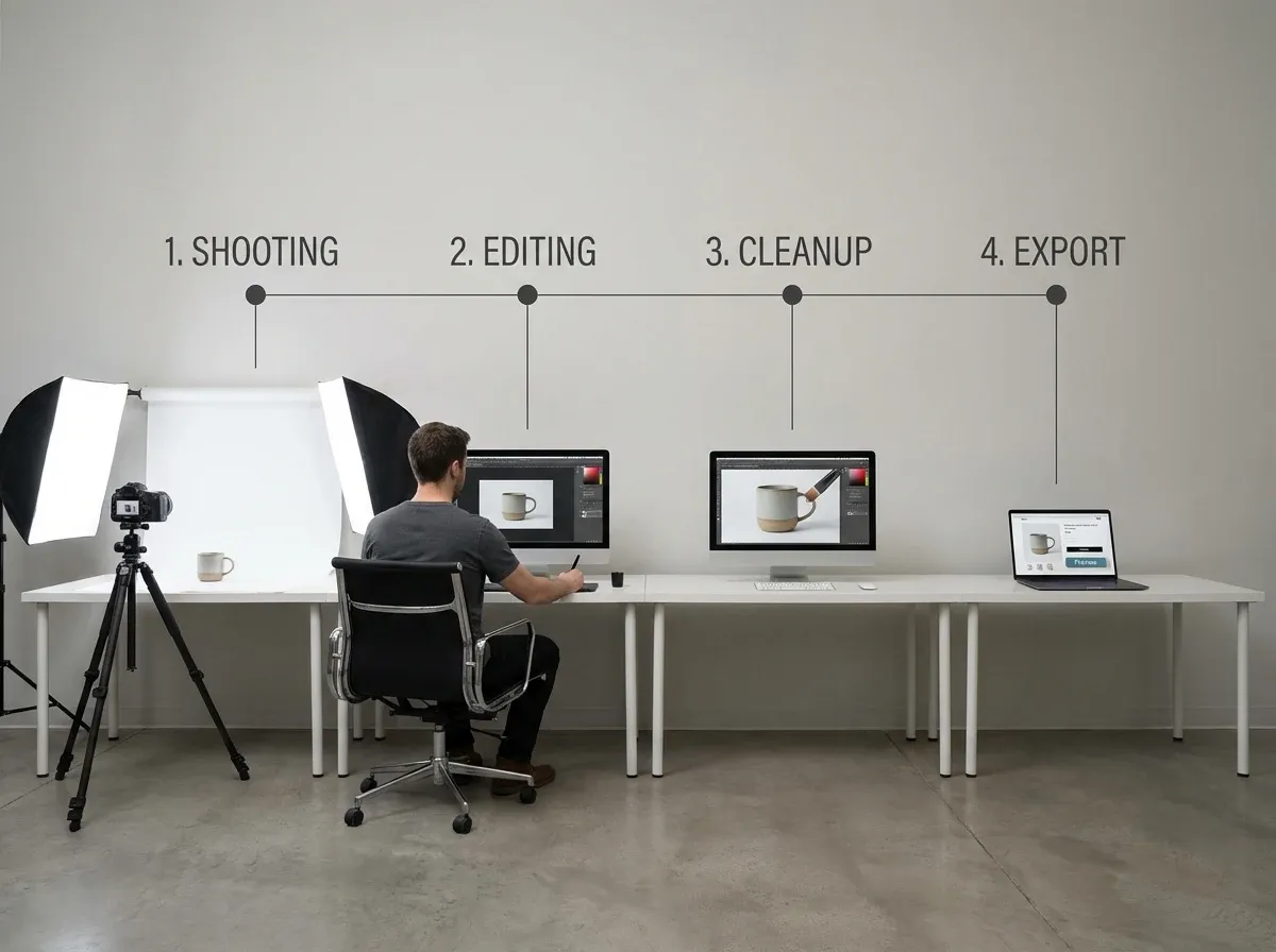 Packshot Workflow and Quality Control Step by Step Workflow.webp