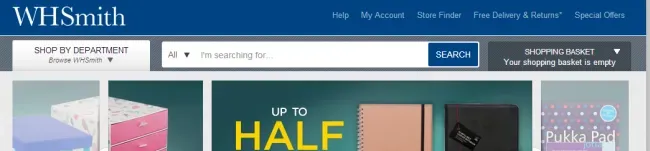 WHSmith header