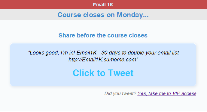 Email list building illustration