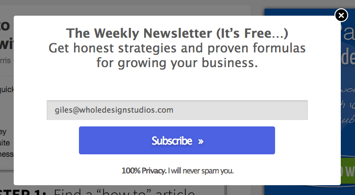 Email list building illustration