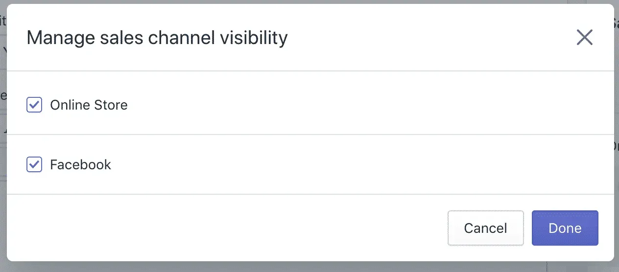 shopify facebook manage collection sales channel turn on facebook 1024x450
