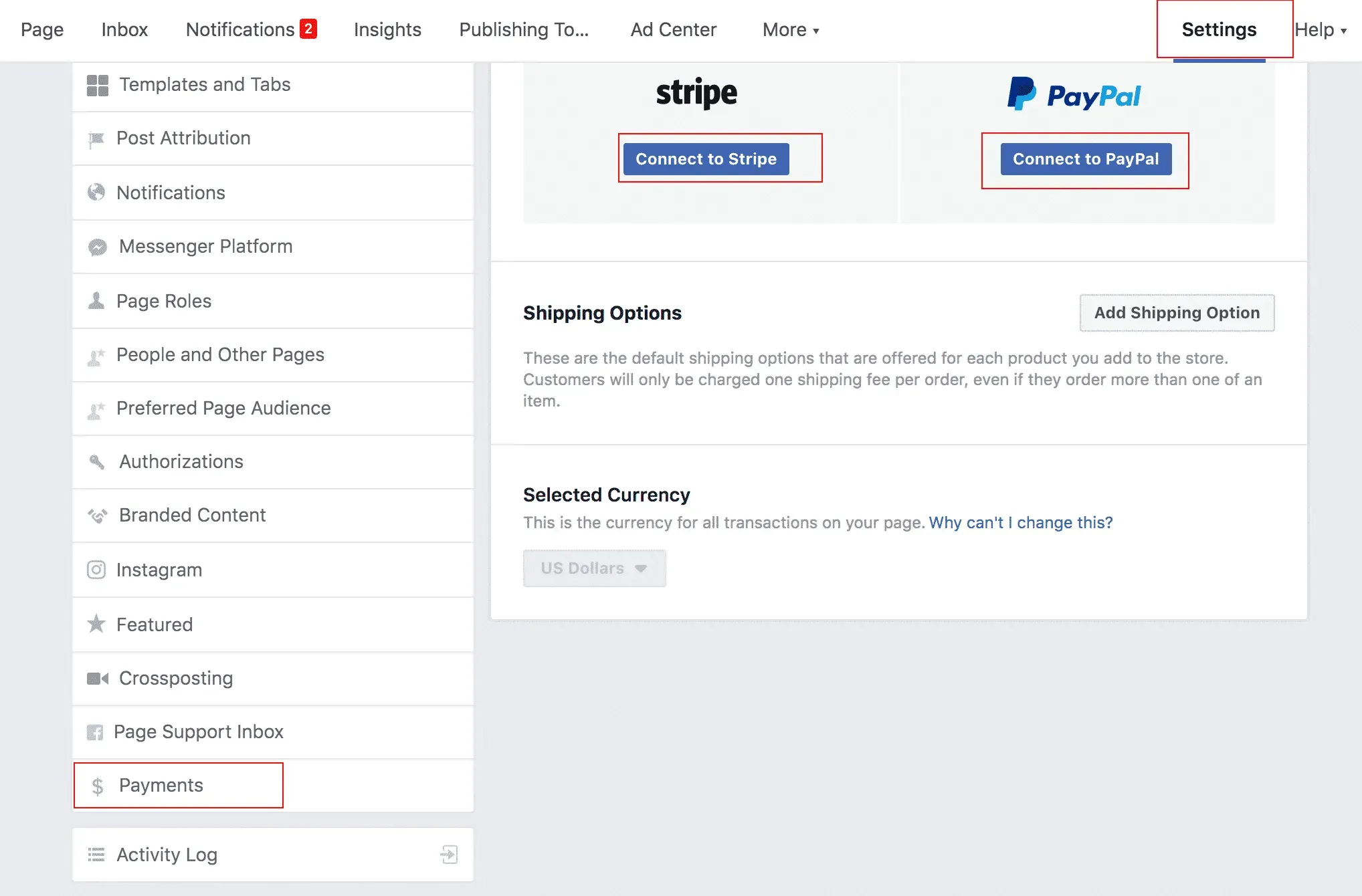 shopify facebook payments stripe paypal connect 1024x674