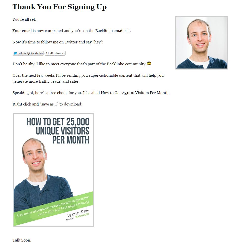 Email list building illustration