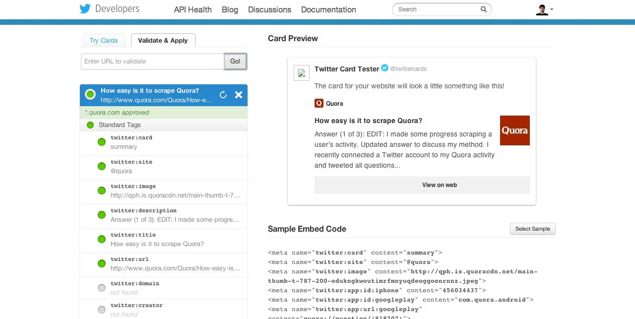 twitter-cards-validation